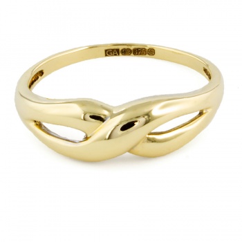 9ct gold crossover Ring size R